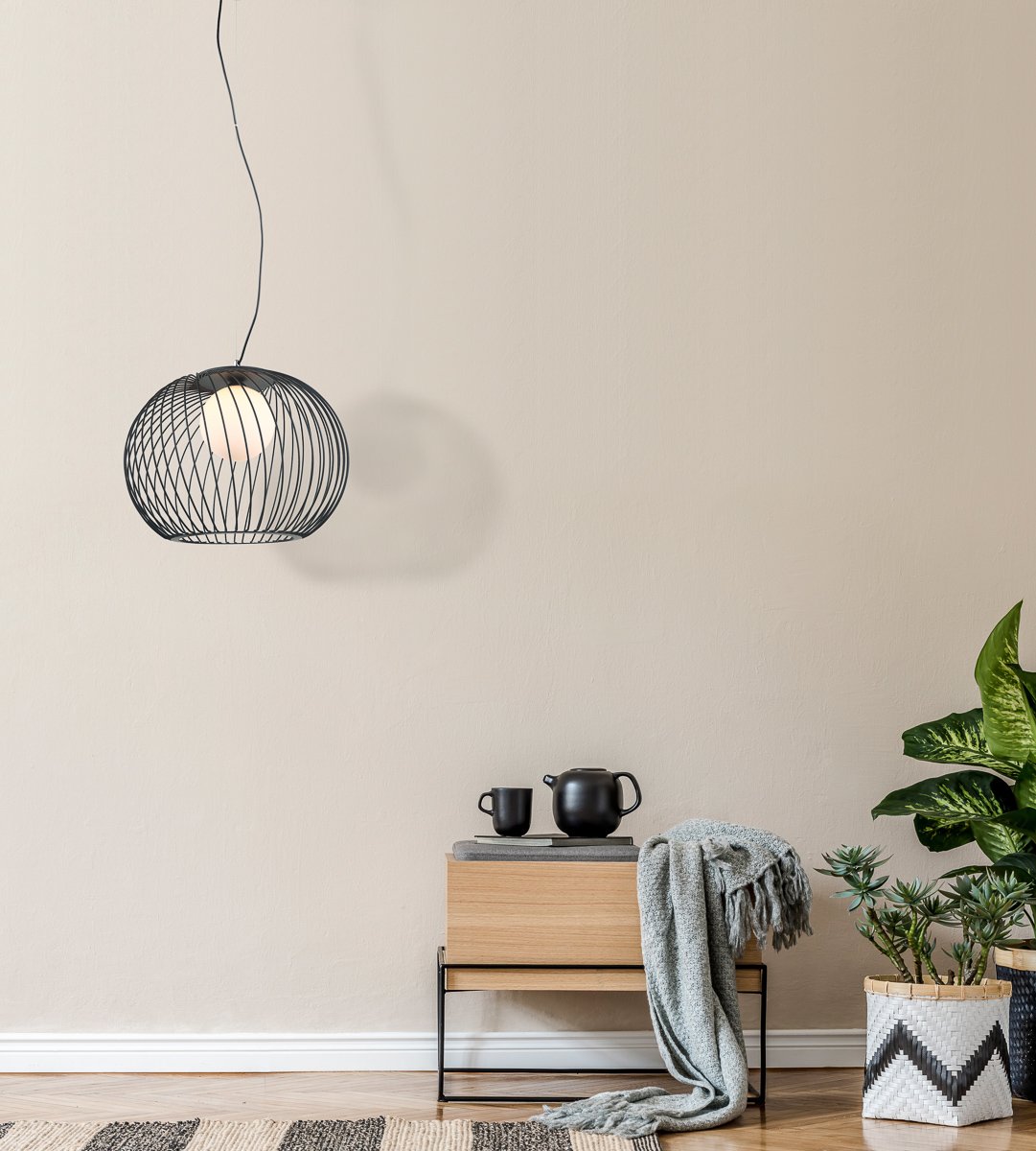 Interior design of living room at scandinavian apartment with st