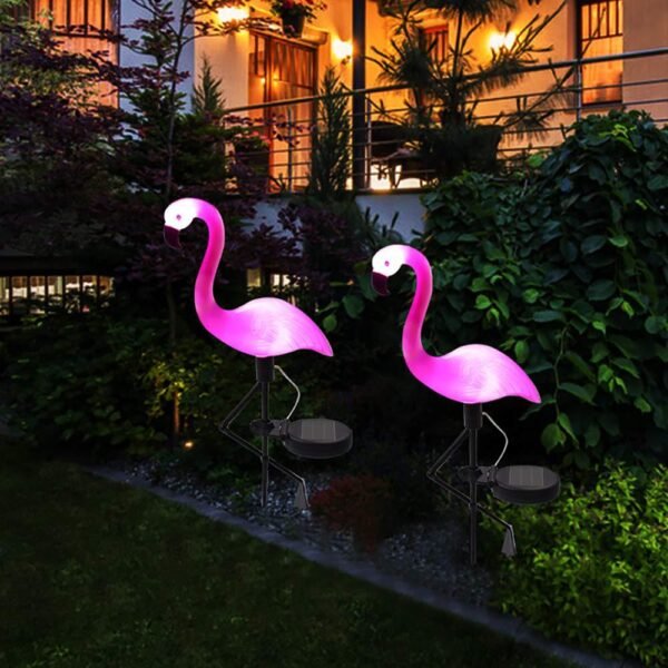 LED Lauko Šviestuvas Su Saulės Baterija (Flamingas)