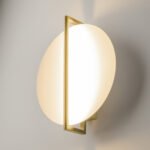 Sieninis LED šviestuvas MIRA 14W aukso spalvos