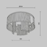 Lubinis šviestuvas FRAME aukso spalvos D55 cm - Image 7