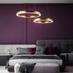 Pakabinamas LED šviestuvas SATURNO 60W žalvario spalvos