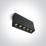 Lubinis LED šviestuvas 12112H/B/W 12W 3000K juodos spalvos
