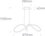 Pakabinamas LED šviestuvas 63062/BS 36W 3000K D87 žalvario spalvos - Image 2