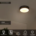 Lubinis LED šviestuvas UNAR 12W 2700K D20 juodos spalvos / dimeriuojamas - Image 3
