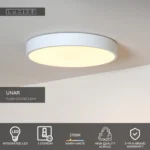 Lubinis LED šviestuvas UNAR 24W 2700K D40 baltos spalvos / dimeriuojamas - Image 3