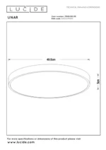Lubinis LED šviestuvas UNAR 36W 2700K D50 juodos spalvos / dimeriuojamas - Image 7