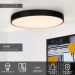 Lubinis LED šviestuvas UNAR 36W 2700K D50 juodos spalvos / dimeriuojamas - Image 2