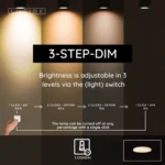 Lubinis LED šviestuvas UNAR 80W 2700K D80 baltos spalvos / dimeriuojamas - Image 4