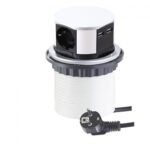 Ilgiklis montuojamas balde, 3 x lizdai, 2 x USB, su 1.5m ilgio laidu