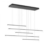 Pakabinamas LED šviestuvas GENIUS 80W SO.GENIUS/5O-NERO juodos spalvos / dimeriuojamas