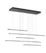 Pakabinamas LED šviestuvas GENIUS 80W SO.GENIUS/5O-NERO juodos spalvos / dimeriuojamas