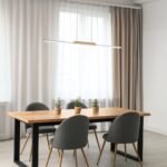 Pakabinamas LED šviestuvas TAMUR 21W 4000K aliuminio / buko spalvos