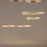 Pakabinamas LED šviestuvas KRONE 36W aukso spalvos - Image 7