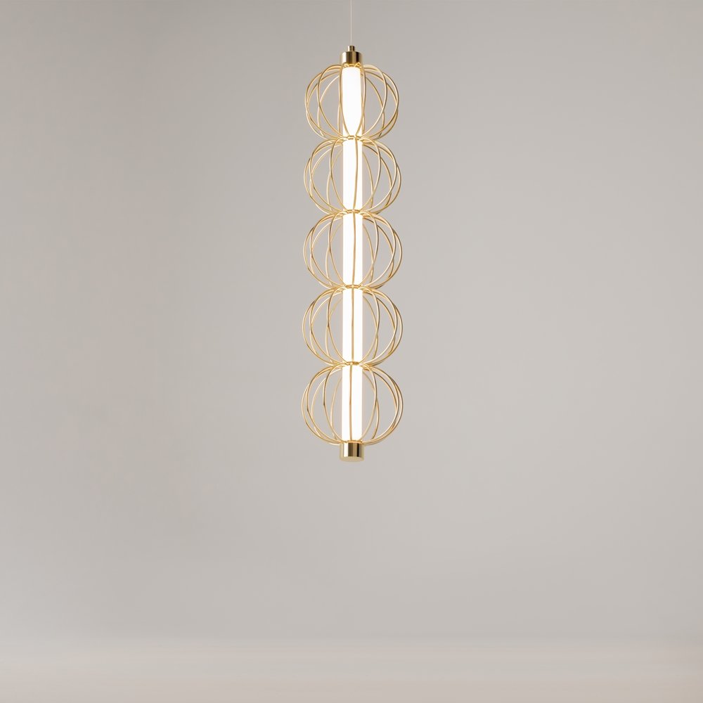 PHOTO_Additional_perspective_MOD216PL_L10G3K_low Pakabinamas LED šviestuvas GOLDEN CAGE 17W D13,9 aukso spalvos - Image 3