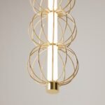 Pakabinamas LED šviestuvas GOLDEN CAGE 17W D13,9 aukso spalvos - Image 4