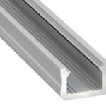 Paviršinis profilis X, aliuminis anoduotas LED juostoms, 1m