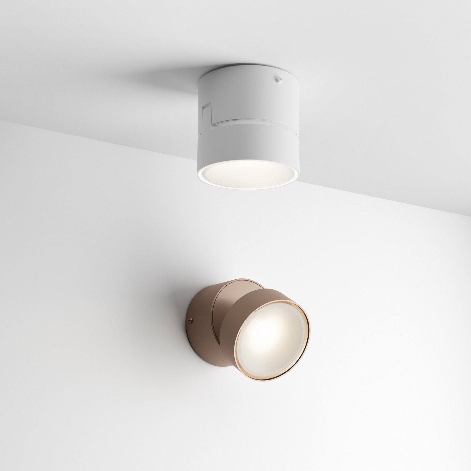 285474_EMO001_OMEGA_AP_ROUND_BIANCO_3000K Sieninis lauko LED šviestuvas OMEGA ROUND AP1 rudos spalvos - Image 3