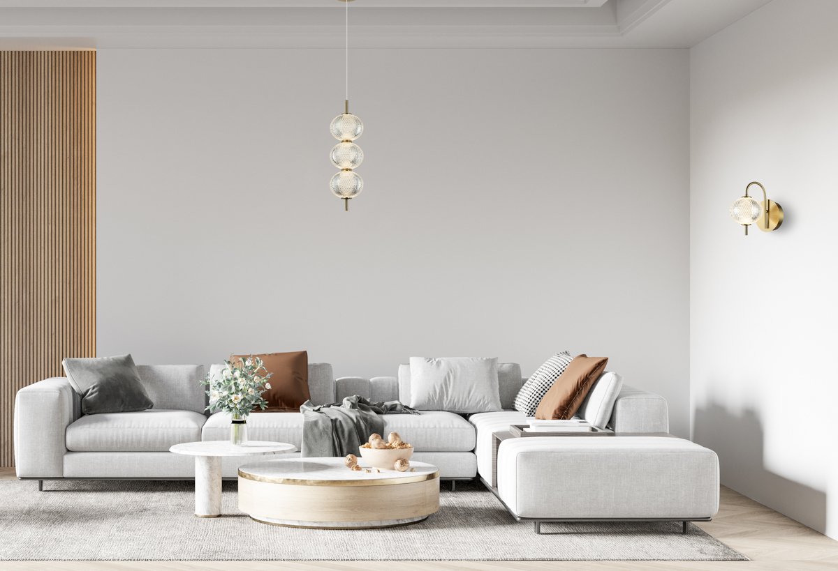 Interior Living Room Wall Mockup