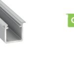 Įleidžiamas profilis G, aliuminis anoduotas LED juostoms, 2m