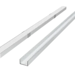 LED profilio komplektas, paviršinis, anoduotas su baltu dangteliu, laikikliais ir aklėmis, 2m.