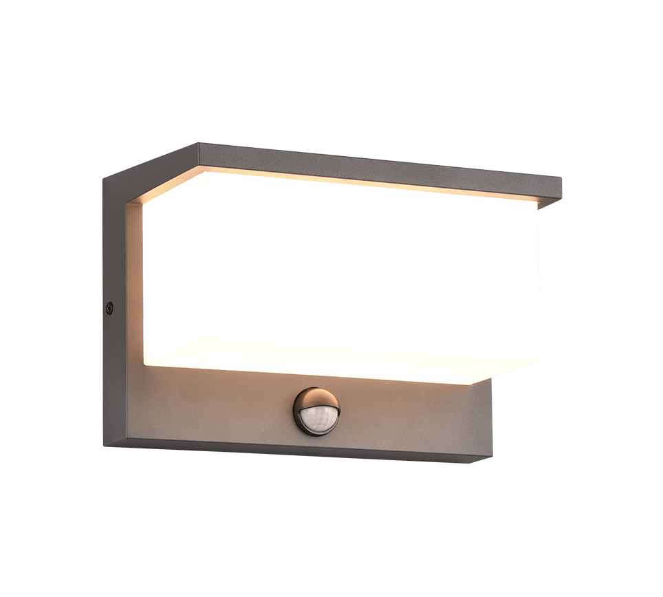 240969142 Sieninis LED lauko šviestuvas NESTOS su judesio davikliu antracito spalvos - Image 1