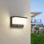 Sieninis LED lauko šviestuvas NESTOS su judesio davikliu antracito spalvos - Image 2