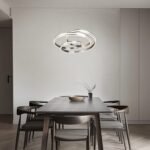 Pakabinamas LED šviestuvas NURIA 60W nikelio spalvos