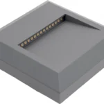Įmontuojamas LED šviestuvas STEP LIGHT 3000K kvadratinis pilkos spalvos