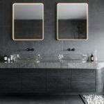Sieninis veidrodis MIRROR 29W rudos spalvos