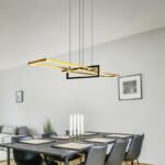 Pakabinamas LED šviestuvas SALINAS 34W žalvario / juodos spalvos