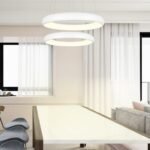 Pakabinamas LED šviestuvas CARDONA 38W baltos spalvos
