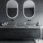 Sieninis veidrodis MIRROR 23W baltos spalvos