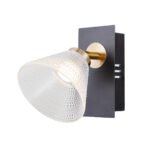 Sieninis LED šviestuvas ORELLA juodos/aukso spalvos - Image 2