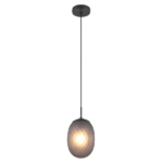 Pakabinamas šviestuvas FACETTE 25W juoda/dūminė spalva