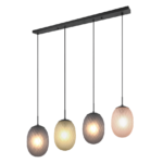 Pakabinamas šviestuvas FACETTE 25W juoda/dūminė/žalia/gintarinė spalva