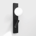 Sieninis LED šviestuvas SFERA WALL M juodos spalvos
