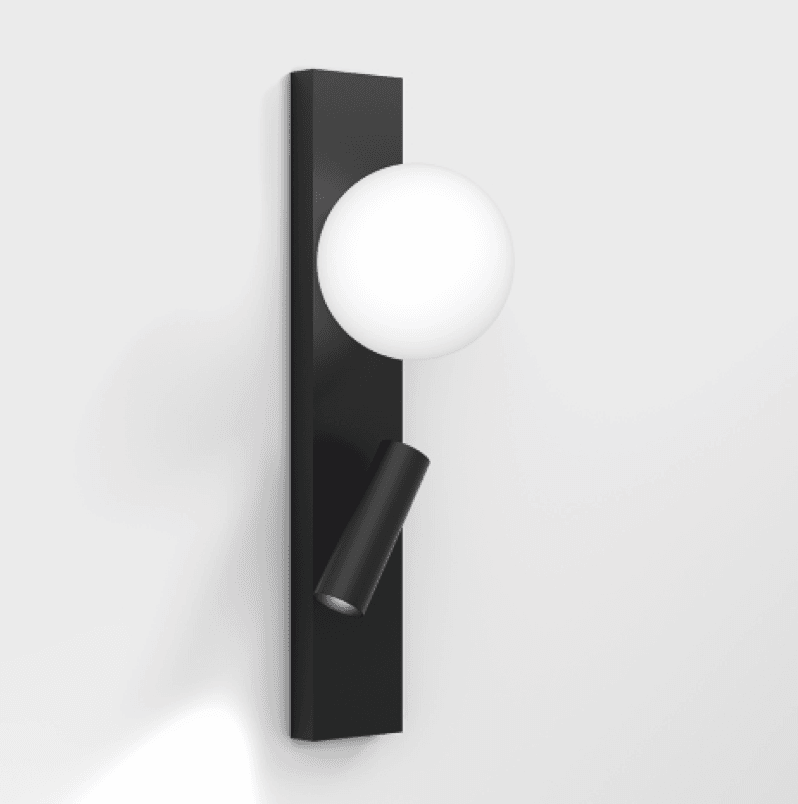 1 Sieninis LED šviestuvas SFERA WALL M juodos spalvos - Image 1