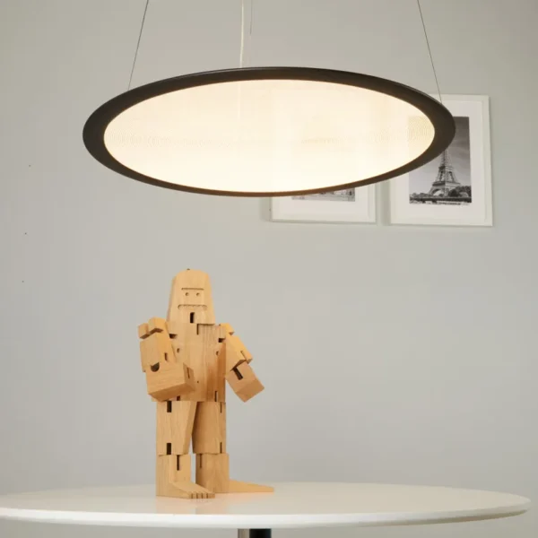 Pakabinamas LED šviestuvas VISTINA ROUND 43W juodos spalvos