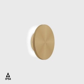 Sieninis LED šviestuvas BUTTON RS 8W šampano aukso spalvos