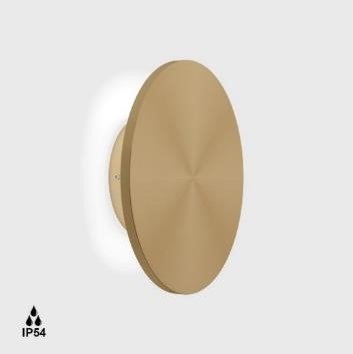 Sieninis LED šviestuvas BUTTON RM 14W šampano aukso spalvos