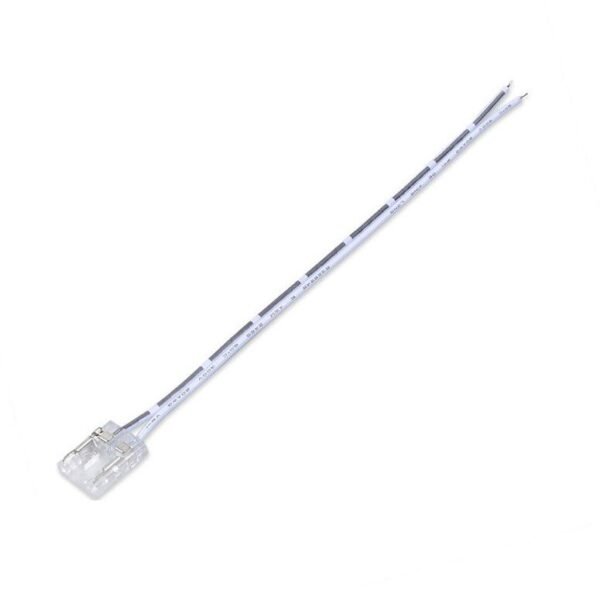 LED juostos COB jungtis 8mm juostų, skaidrus su 15cm laidu