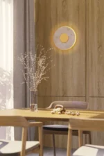 Sieninis LED šviestuvas SUN 14W aukso spalvos - Image 3