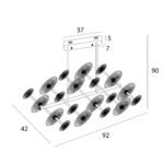 Pakabinamas LED šviestuvas ALLURE 51W aukso spalvos - Image 5