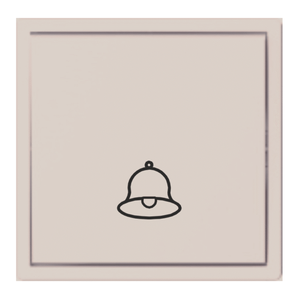 Durų skambučio jungiklis be rėmelio kreminės spalvos