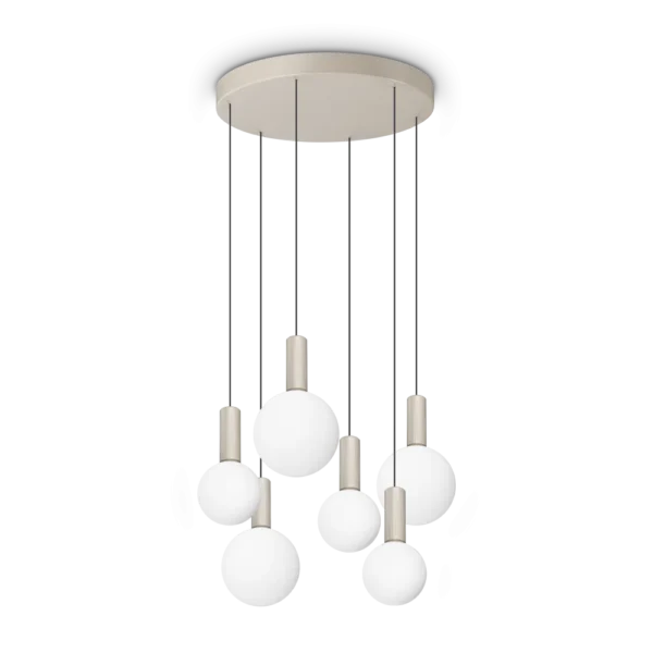 Pakabinamas šviestuvas ODEON-6 39W pilkos/baltos spalvos