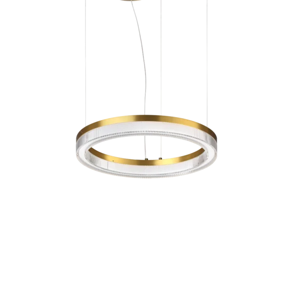 Pakabinamas LED šviestuvas Crown žalvario spalvos 40cm