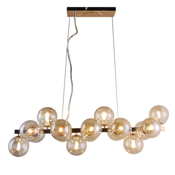 Pakabinamas šviestuvas MARBELIO aukso/gintaro spalvos