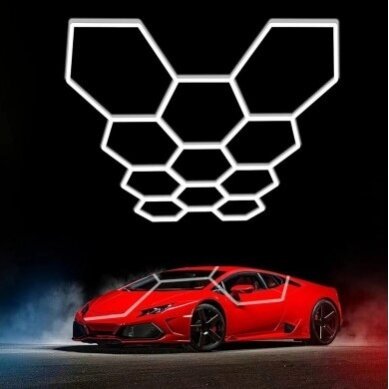 Lubinis LED korys HEXAGON 11HEX 385W 6000K