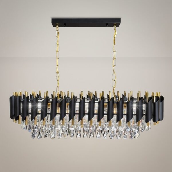 Pakabinamas šviestuvas CRISTAL juodos/aukso spalvos