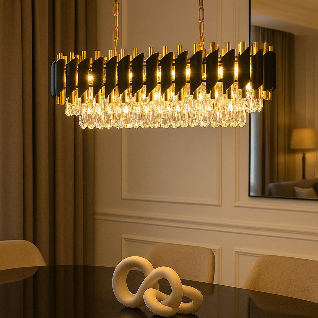 ml2518$d Pakabinamas šviestuvas CRISTAL juodos/aukso spalvos - Image 3
